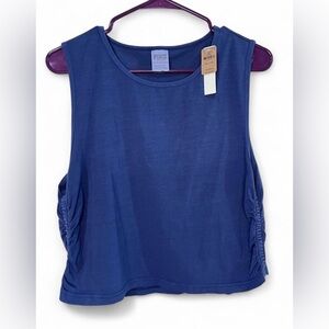 PINK Victoria’s Secret Cropped Tank Top Navy Sleeveless Women’s 2X NWT Shirt